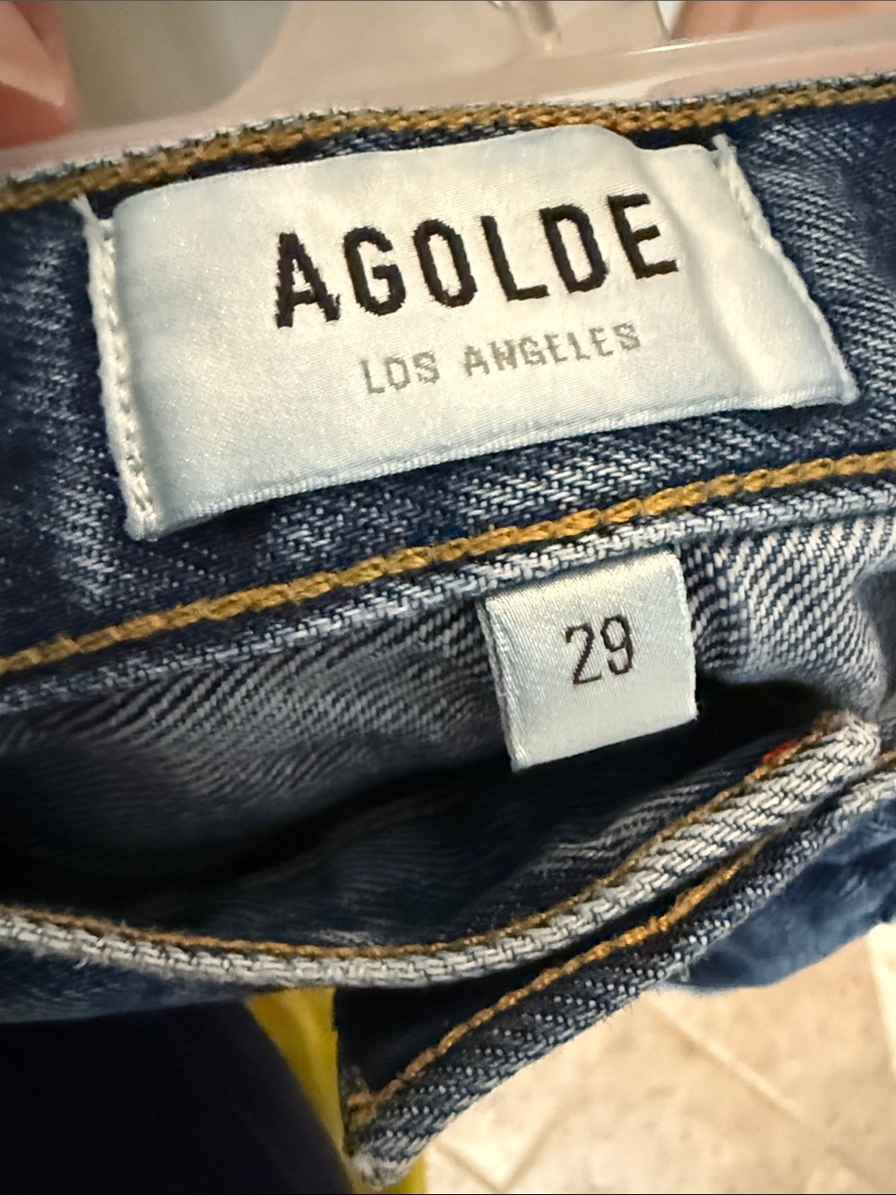 Agolde Vintage Wash Distressed Denim Shorts in Blue - Picture 2 of 6